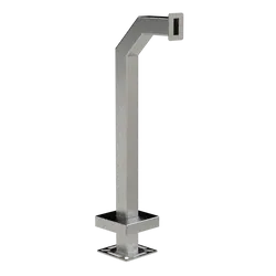 PEDESTAL PRO 33PE1-PPRO-02-304 42" Stainless Gooseneck Pedestal - Single Gang Mullion (Narrow) Cutout