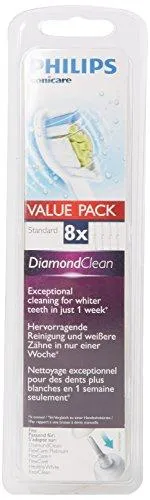 Philips DiamondClean White Replacement Heads - 8 Pack