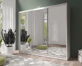 Piper LUX 250cm Sliding Door Wardrobe White