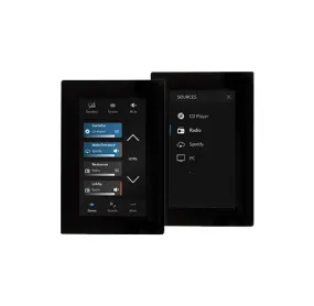 Powersoft Wall Mount Touch, PoE fed Wall-Mounted Touch Screen for the Dynamic Music Distribution Systems - Black