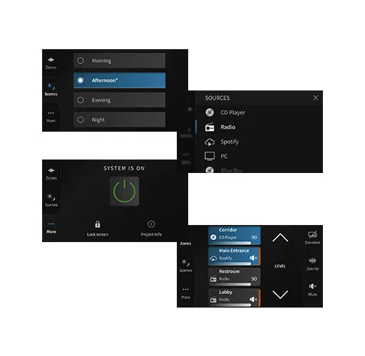Powersoft Wall Mount Touch, PoE fed Wall-Mounted Touch Screen for the Dynamic Music Distribution Systems - White