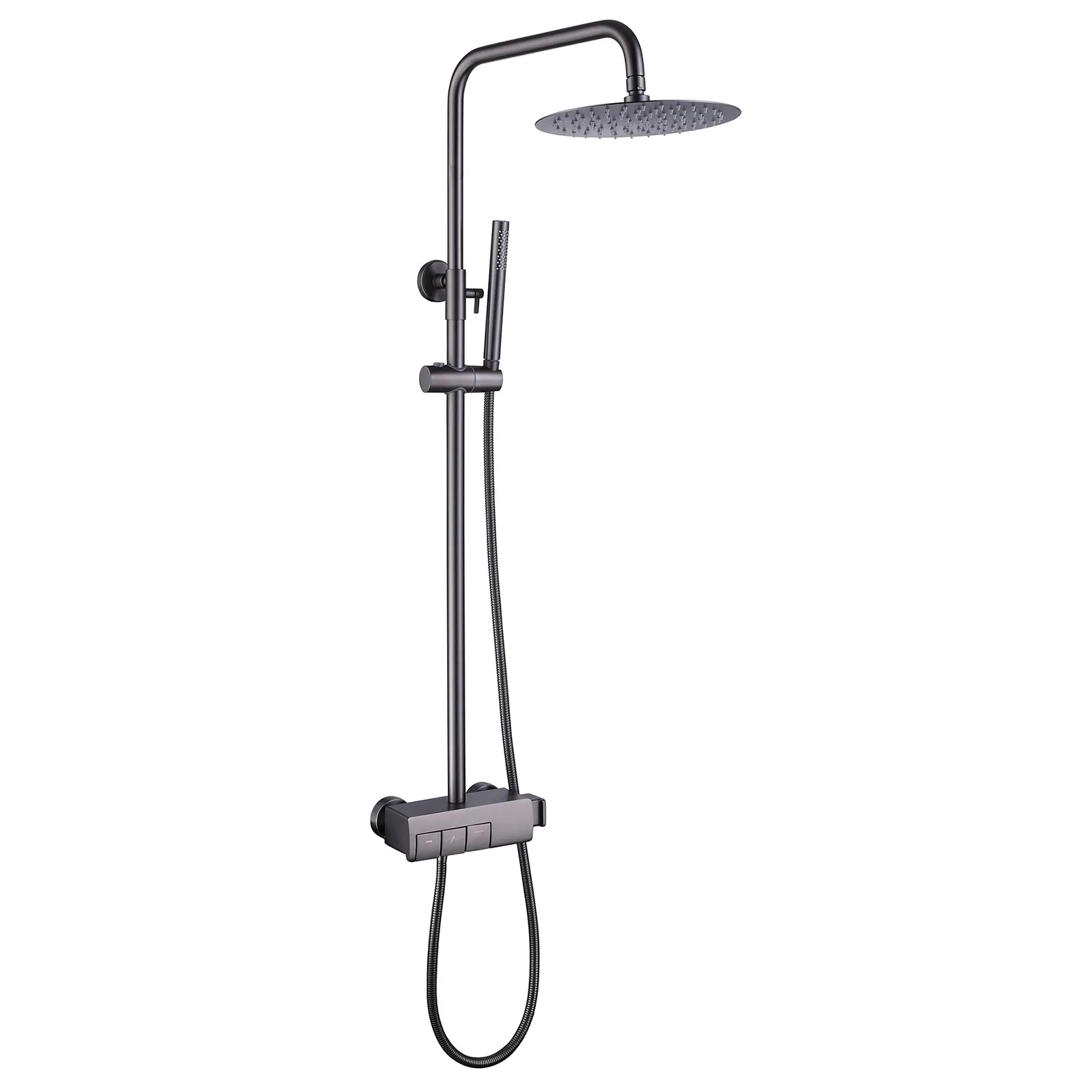 Premium Luxurious Wall Mount Gray Exposed Shower System RB1036