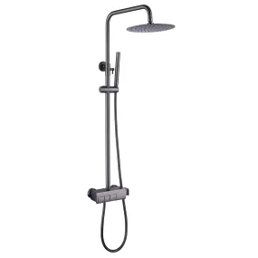 Premium Luxurious Wall Mount Gray Exposed Shower System RB1036