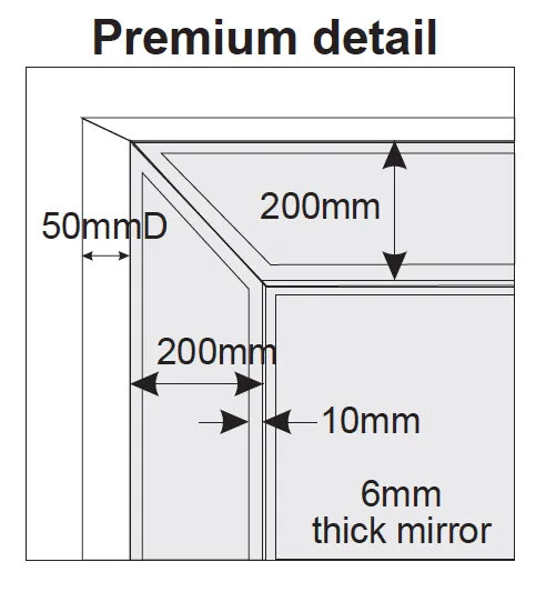 PREMIUM Mirror - 2200mm