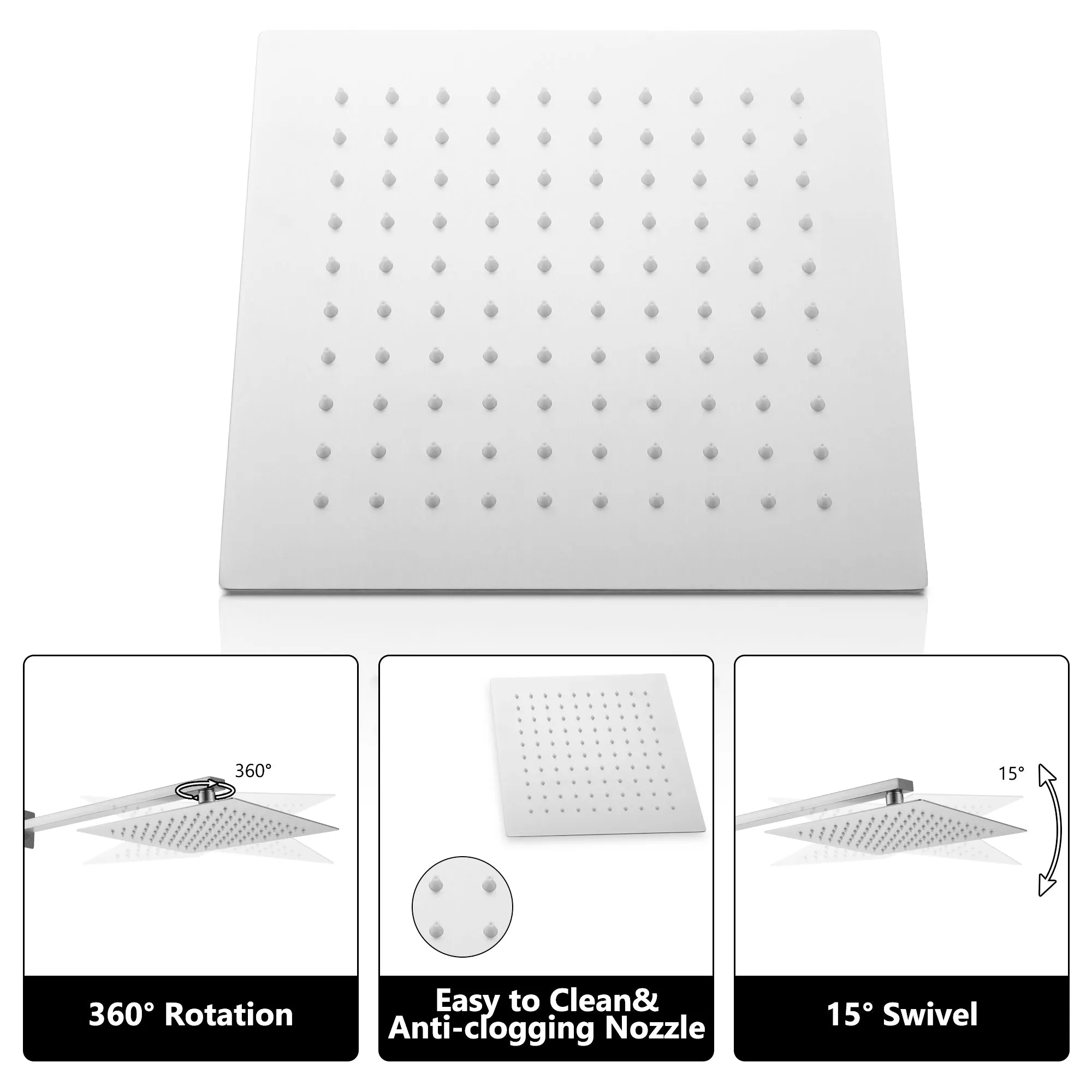 Pressure-Balanced Wall Mount Complete Shower System RB0821