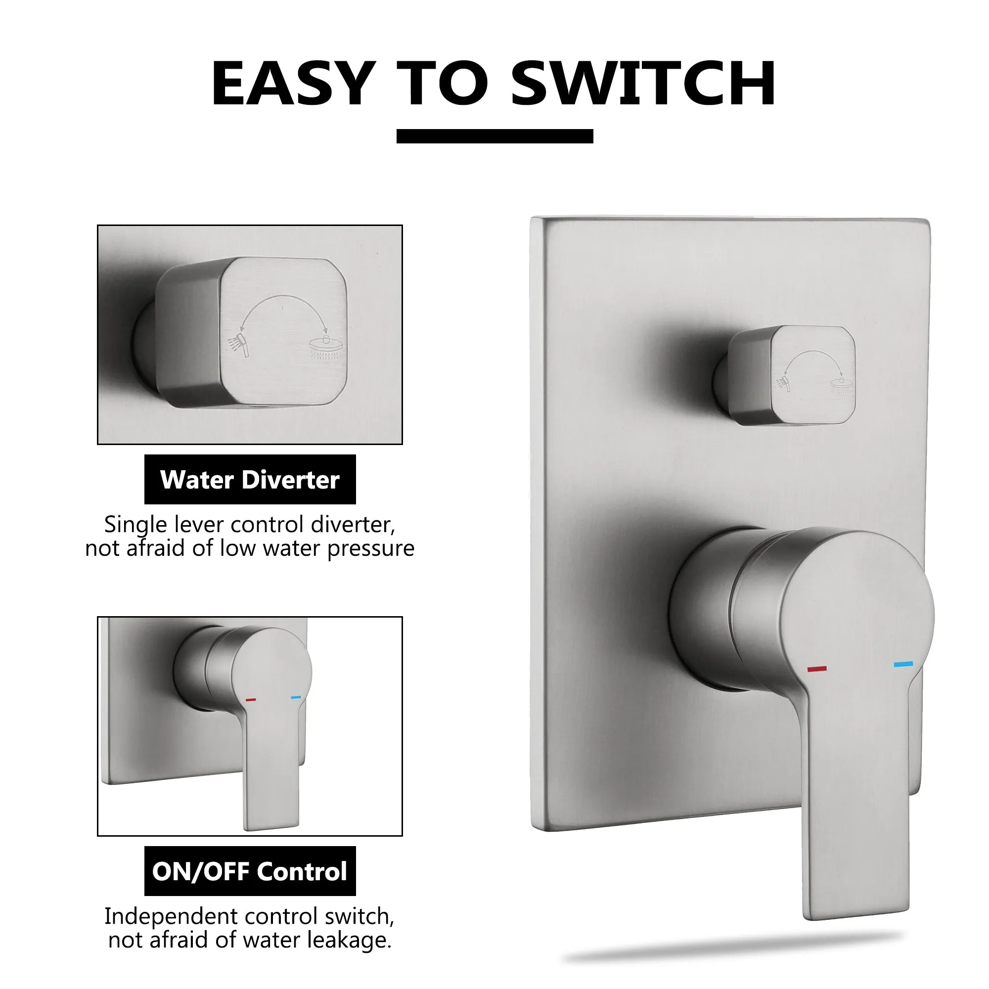 Pressure-Balanced Wall Mount Complete Shower System RB0821