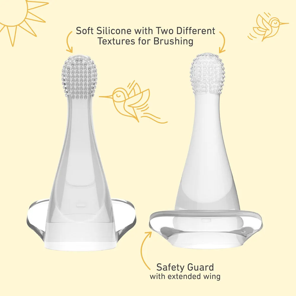 PureBaby Infant-to-Toddler Electric Toothbrush (PEBBYBSH-SG) - 2-Pack Replacement Silicone Brush Heads