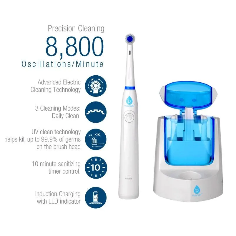 Pursonic RET200 Electric Toothbrush - 12 Brush Heads included