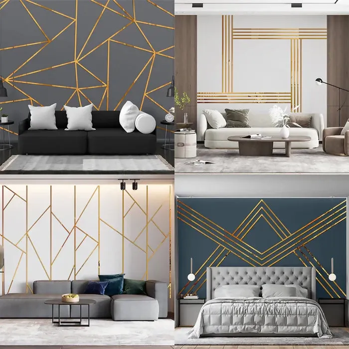 "3D Acrylic Mirror Wall Strips | Home and Office Decor