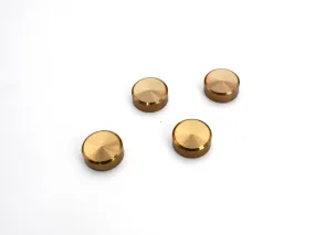 RAB Mirror Cap Aluminum Round Mirror Cap With 12 mm Self Tapping Screw For Mirror, (CODE:- Mirr Cap Brs, Size:- 12mm, Color:- Rose Gold, Pack of 4 pcs)