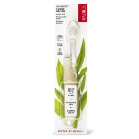 Radius Source Floss Toothbrush Super Soft 1ct Brush