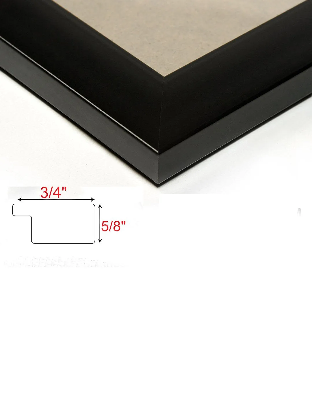 RANDOM Set of 06 individual photo frames (4"X6"-2PCS & 5"x7"-4pcs) BLACK