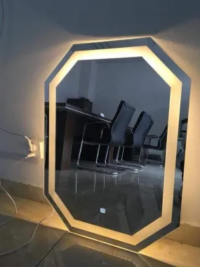 R.S Internationals Smart Touch Sensor Mirror with Bright LED Light in Inch (Dimond Mirror, 24X24)