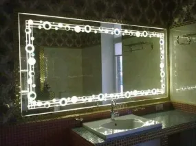 R.S Internationals Smart Touch Sensor Mirror with Bright LED Light in Inch (Fancy Mirrors Bathroom squ, 15X18)