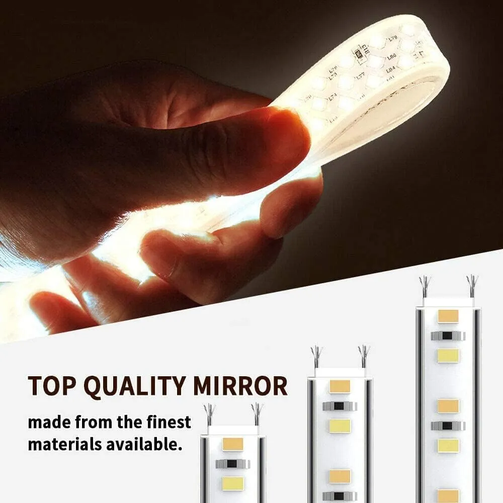 R.S Internationals Smart Touch Sensor Mirror with Bright LED Light in Inch (Fruit Shape, 21x21)