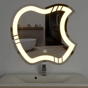 R.S Internationals Smart Touch Sensor Mirror with Bright LED Light in Inch (Fruit Shape, 21x21)