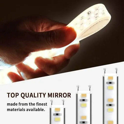 R.S Internationals Smart Touch Sensor Mirror with Bright LED Light in Inch (Fruit Shape, 24X24)