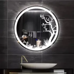 R.S Internationals Smart Touch Sensor Mirror with Bright LED Light in Inch (Glass for Bathroom, 18X18)