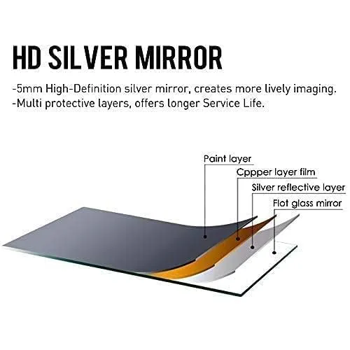 R.S Internationals Smart Touch Sensor Mirror with Bright LED Light in Inch (Glass for Bathroom, 24X24)