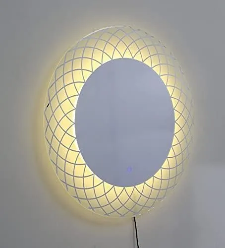 R.S Internationals Smart Touch Sensor Mirror with Bright LED Light in Inch (Make-Up Mirror White, 24X24)