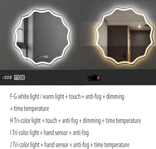 R.S Internationals Smart Touch Sensor Mirror with Bright LED Light in Inch (Round Design, 18X24)