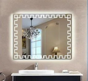 R.S Internationals Smart Touch Sensor Mirror with Bright LED Light in Inch (Sqaure Designer, 24X24)