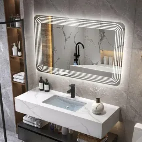 R.S Internationals Smart Touch Sensor Mirror with Bright LED Light in Inch (Square Big, 18X24)