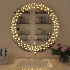 R.S Internationals Smart Touch Sensor Mirror with Bright LED Light in Inch (Star Designer Mirror, 18X18)