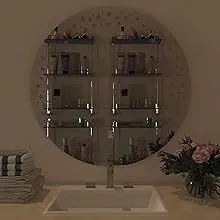 R.S Internationals Smart Touch Sensor Mirror with Bright LED Light in Inch (Star Designer Mirror, 18X18)