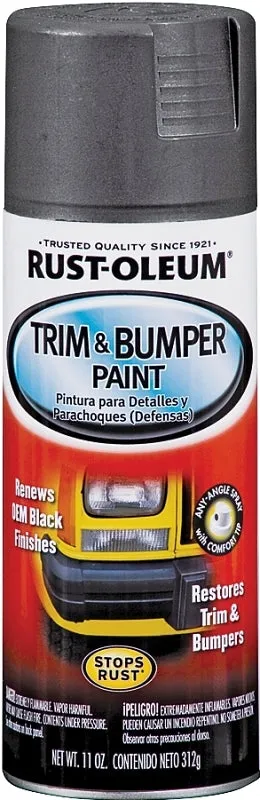 Rust-Oleum 251574 Trim and Bumper Paint, Matte, Black, 11 oz, Aerosol Can :CAN: QUANTITY: 1