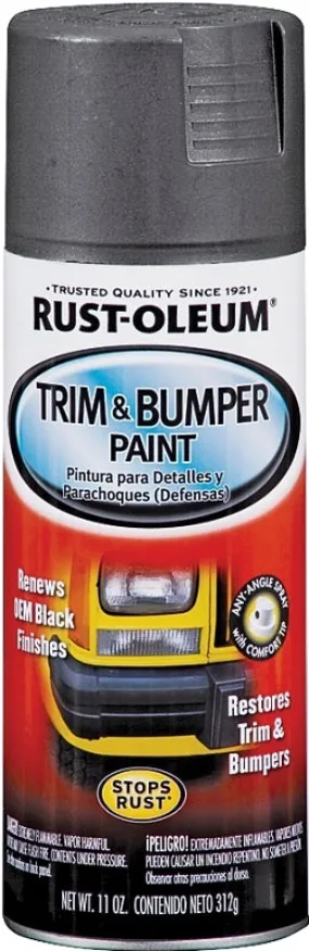 Rust-Oleum 251574 Trim and Bumper Paint, Matte, Black, 11 oz, Aerosol Can :CAN: QUANTITY: 1