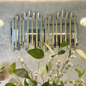 Rylight Gold Bevelled Glass Wall Mirror