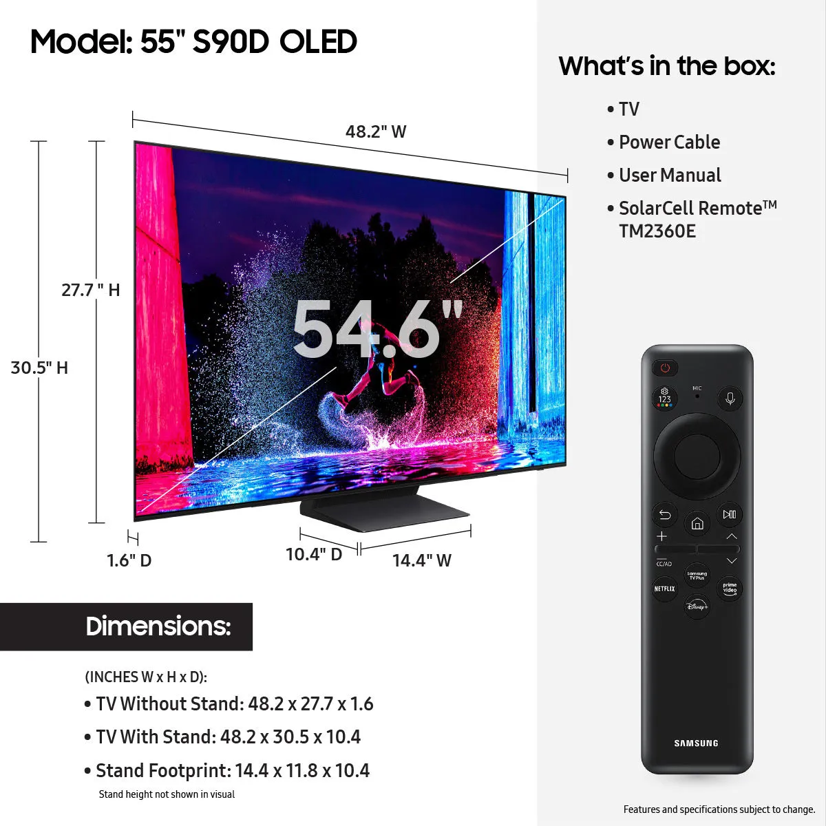 Samsung S90D 55" 4K OLED Smart TV (2024)