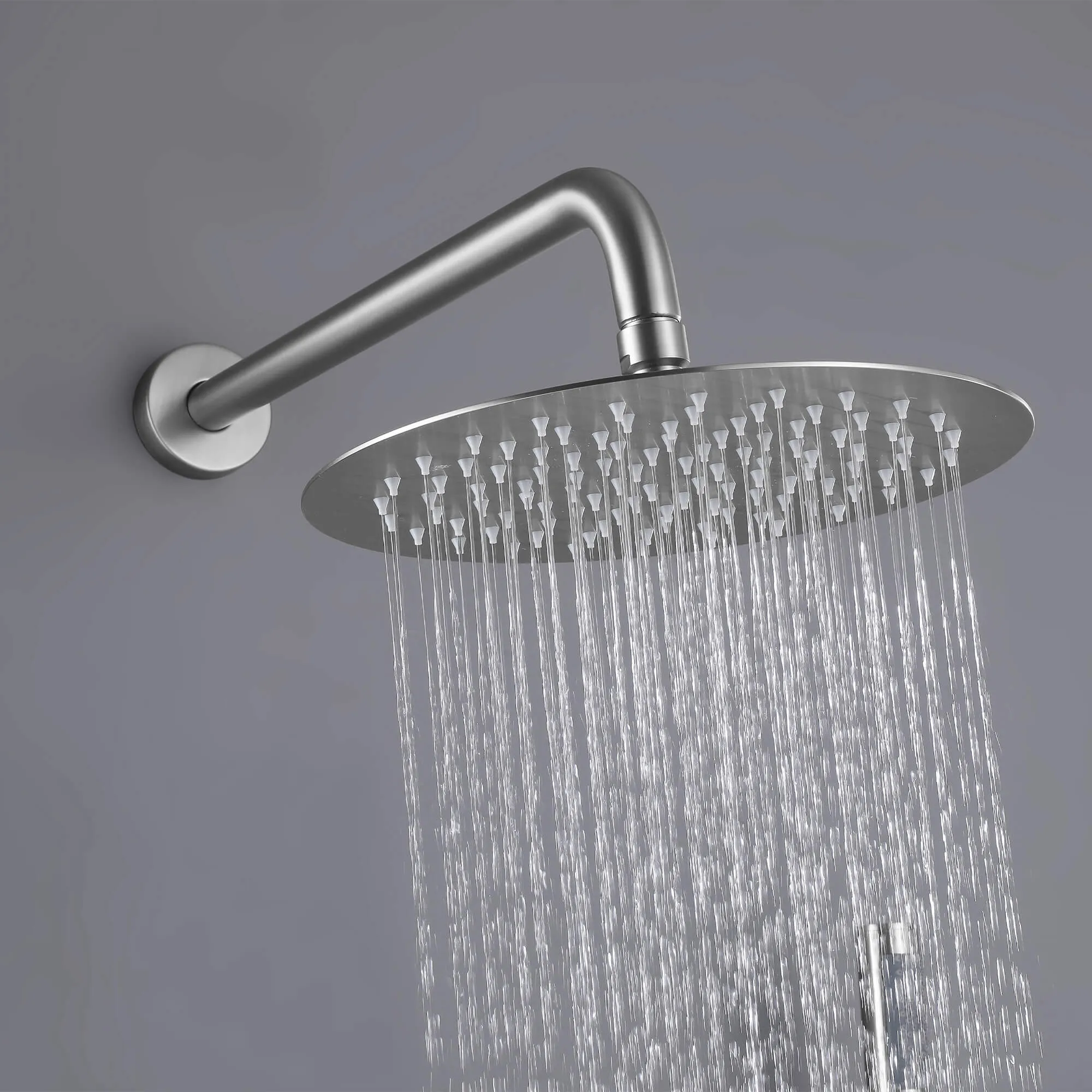 Shower System Matte Black Wall Mount 3-Function Tub Shower Combo Set RB1109