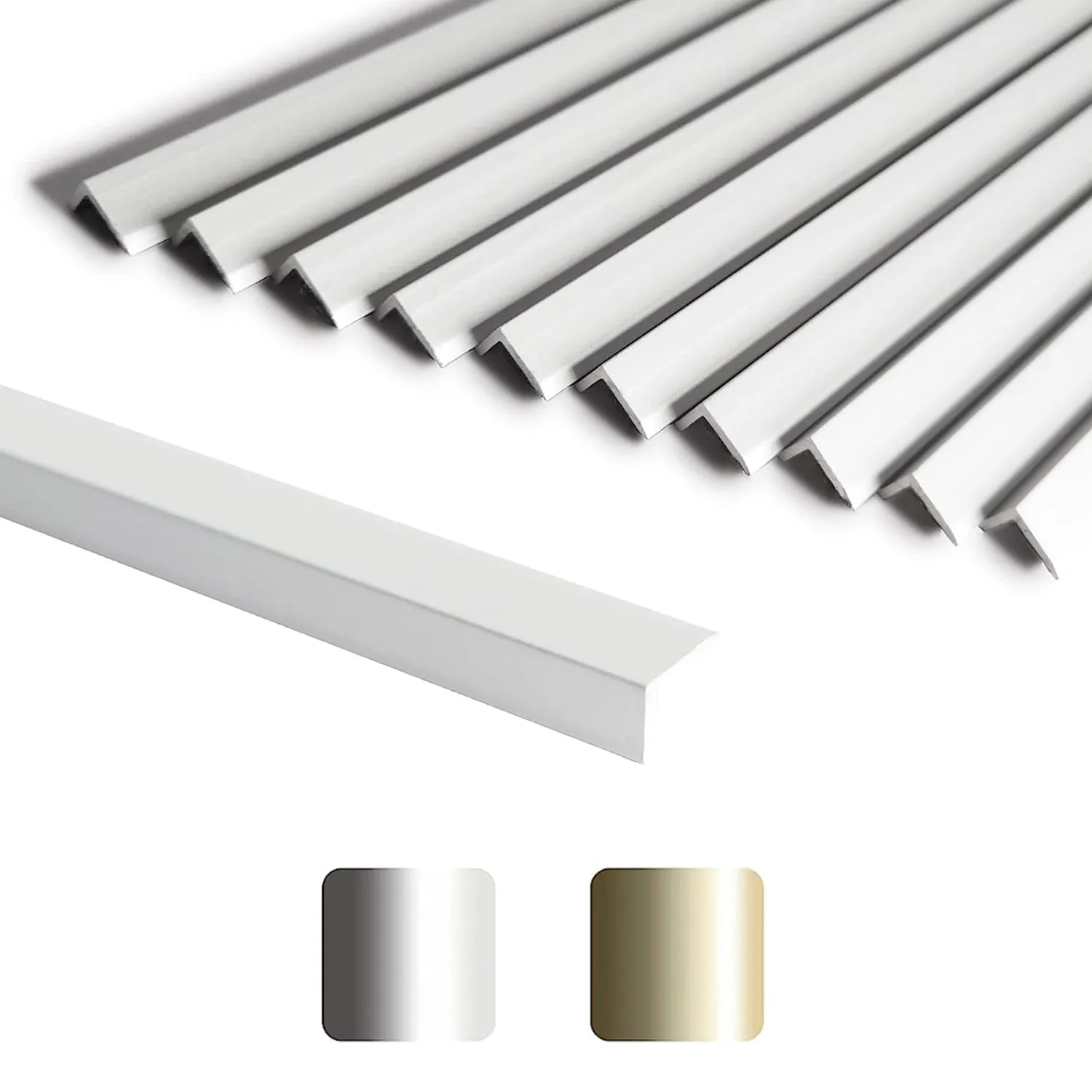 Silver Peel and Stick Aluminum Tile Edge Trim