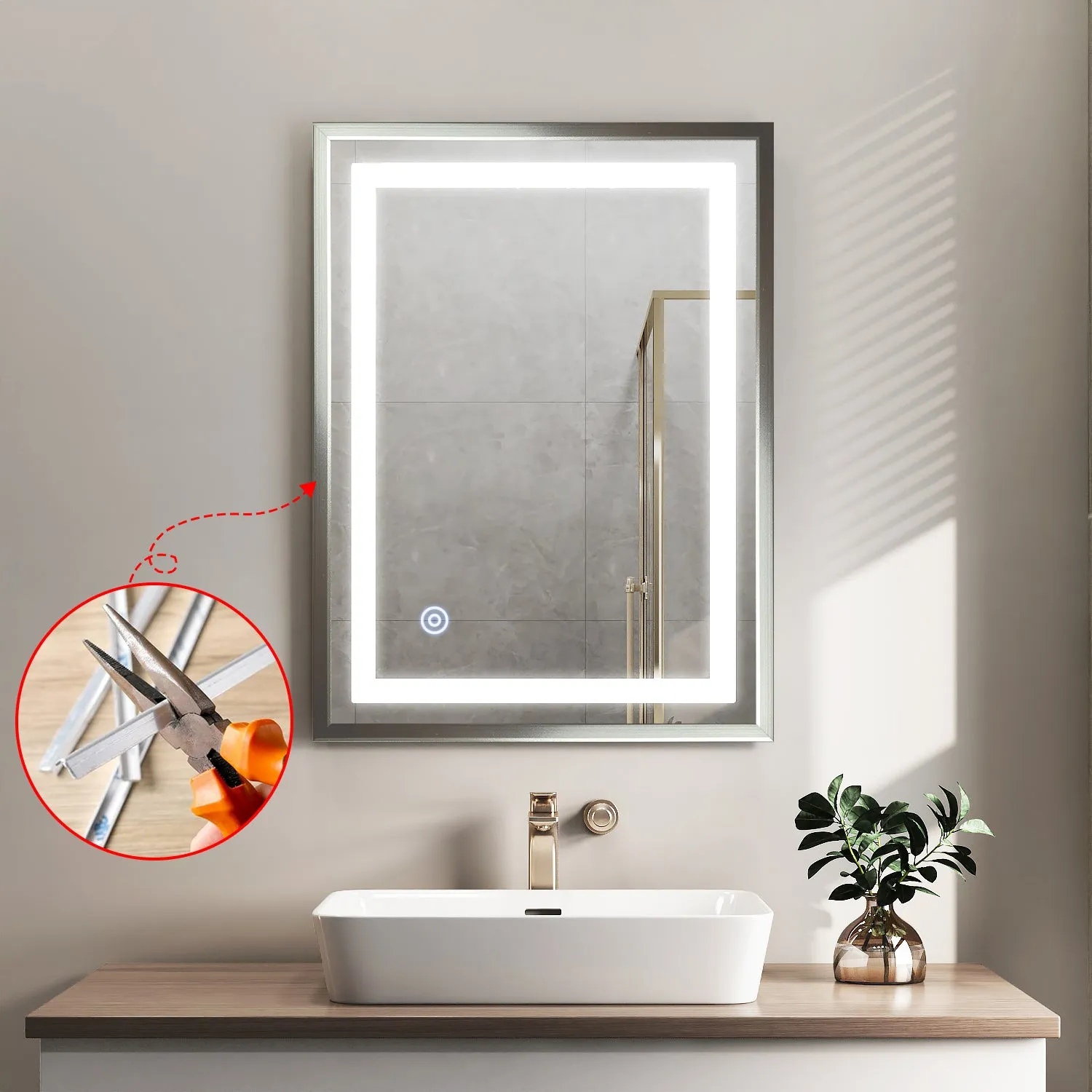 Silver Peel and Stick Aluminum Tile Edge Trim