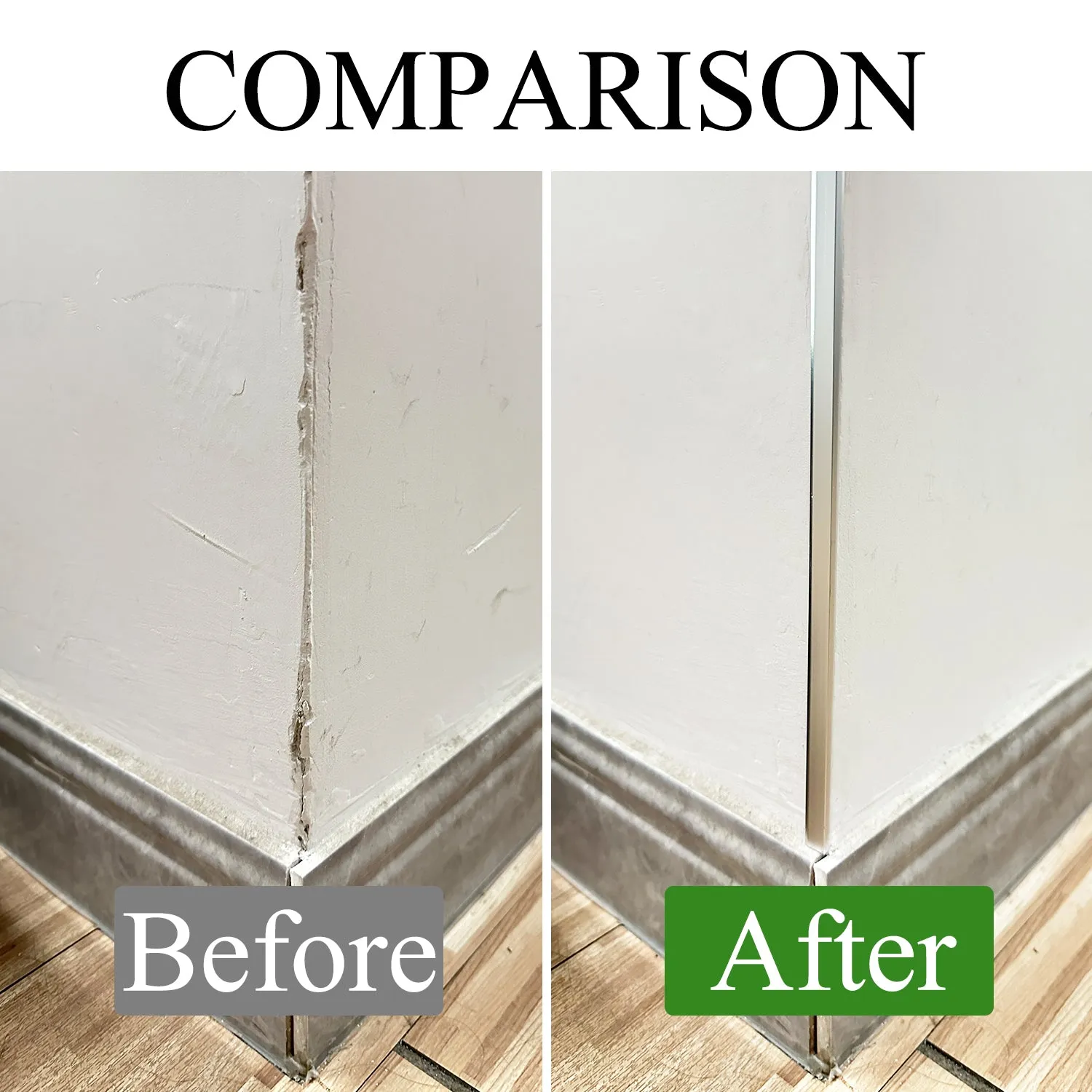 Silver Peel and Stick Aluminum Tile Edge Trim