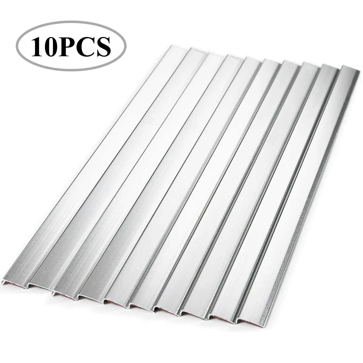 Silver Peel and Stick Aluminum Tile Edge Trim