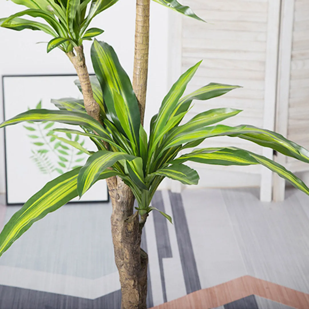 SOGA 180cm Green Artificial Indoor Brazlian Iron Tree Fake Plant Decorative 4 Heads