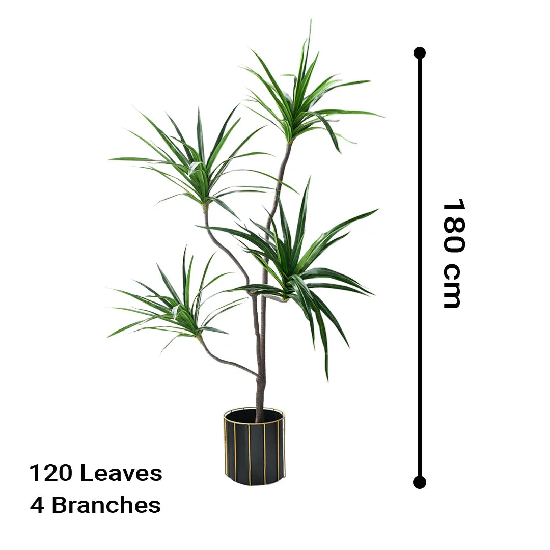 SOGA 180cm Green Artificial Indoor Brazlian Iron Tree Fake Plant Decorative 4 Heads