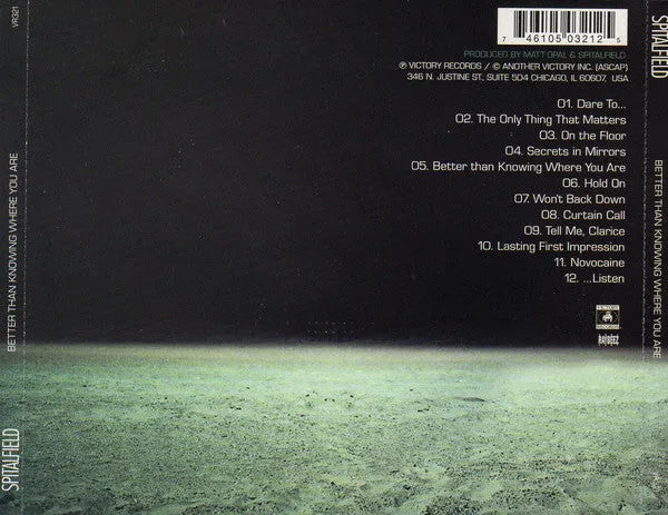 Spitalfield - Better Than Knowing Where You Are (CD, Album) (NM or M-)