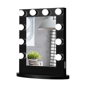 Tangkula Hollywood Makeup Vanity Mirror with Lights, Standing Vanity Makeup Mirror with Detachable Base
