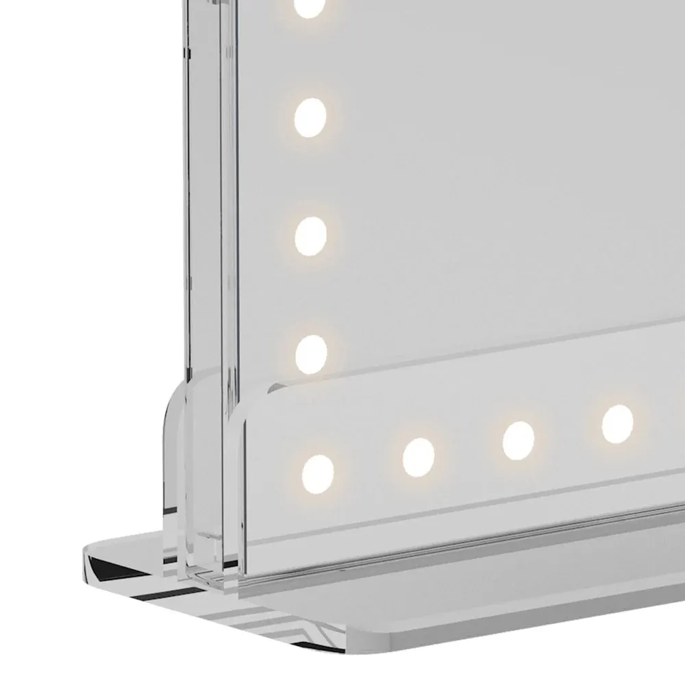 The Audrey Table Top LED Hollywood Vanity Mirror with Bluetooth & 10X Magnification