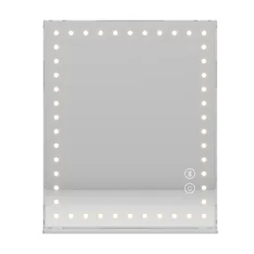 The Audrey Table Top LED Hollywood Vanity Mirror with Bluetooth & 10X Magnification