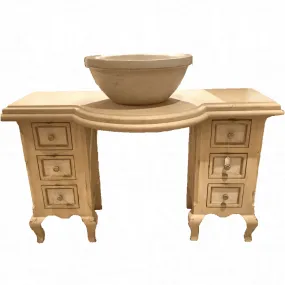 The Furniture Guild Stone Top Vanity, Stone Sink