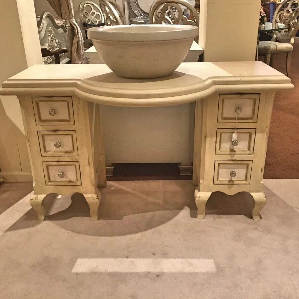 The Furniture Guild Stone Top Vanity, Stone Sink