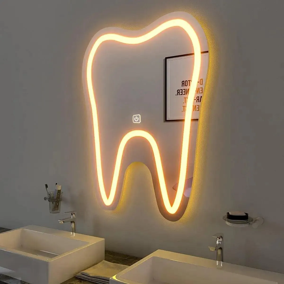 Tooth-Shaped LED Mirror for Dentist Office