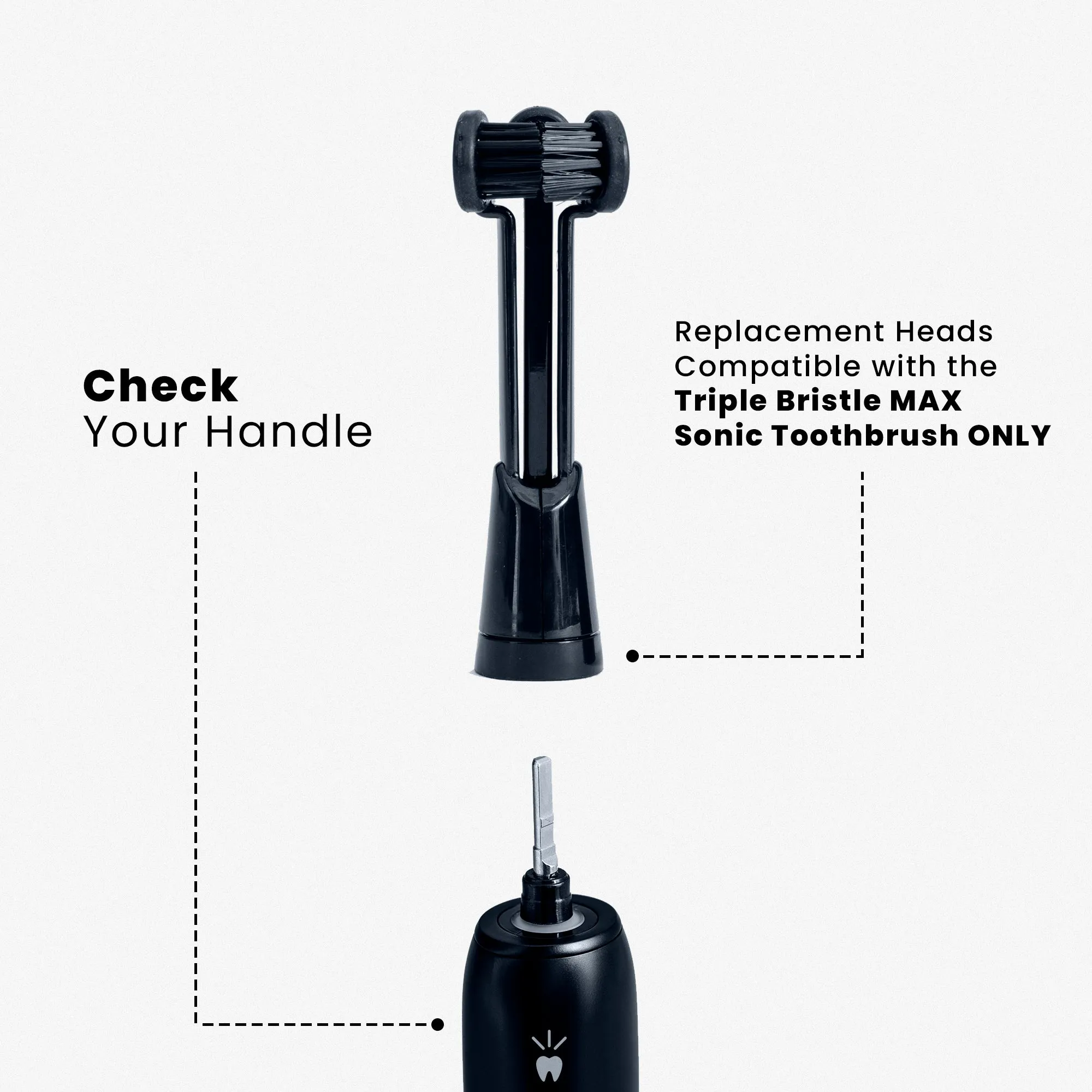 Triple Bristle Max Replacement Brush Heads