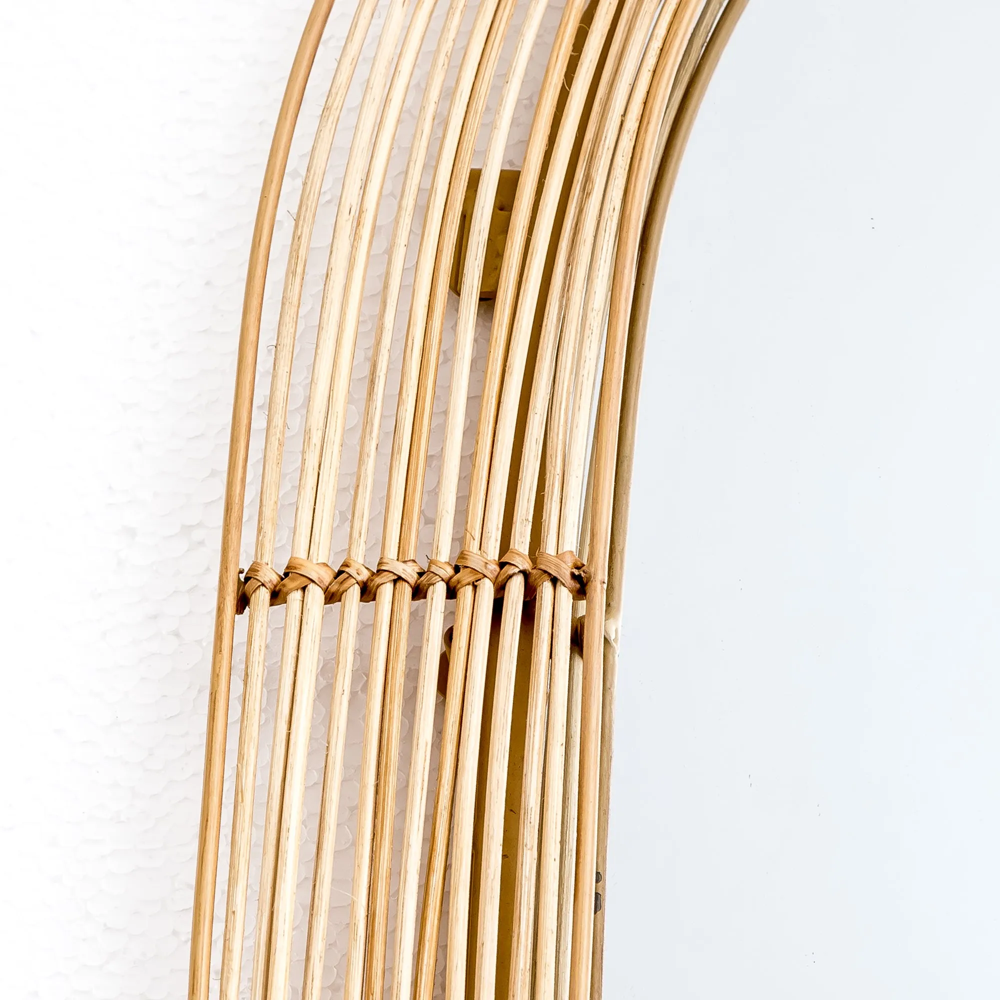 Tulum Arched Rattan & Metal Mirror