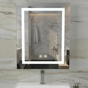 VENETIAN IMAGE LED Front-Lighted Bathroom/Vanity Mirror (45x60cm) with Fogless Technology and CRI 80  (45x60 CM)